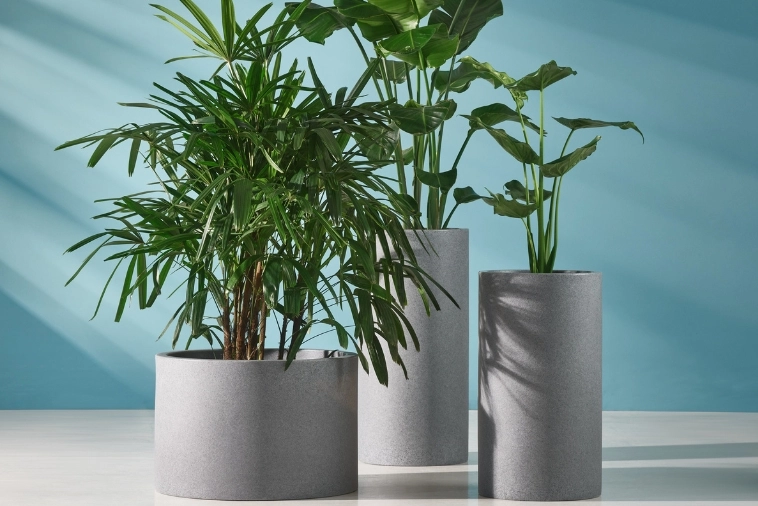 Wysokie donice ogrodowe Alto 75 i 65 cm wysokości